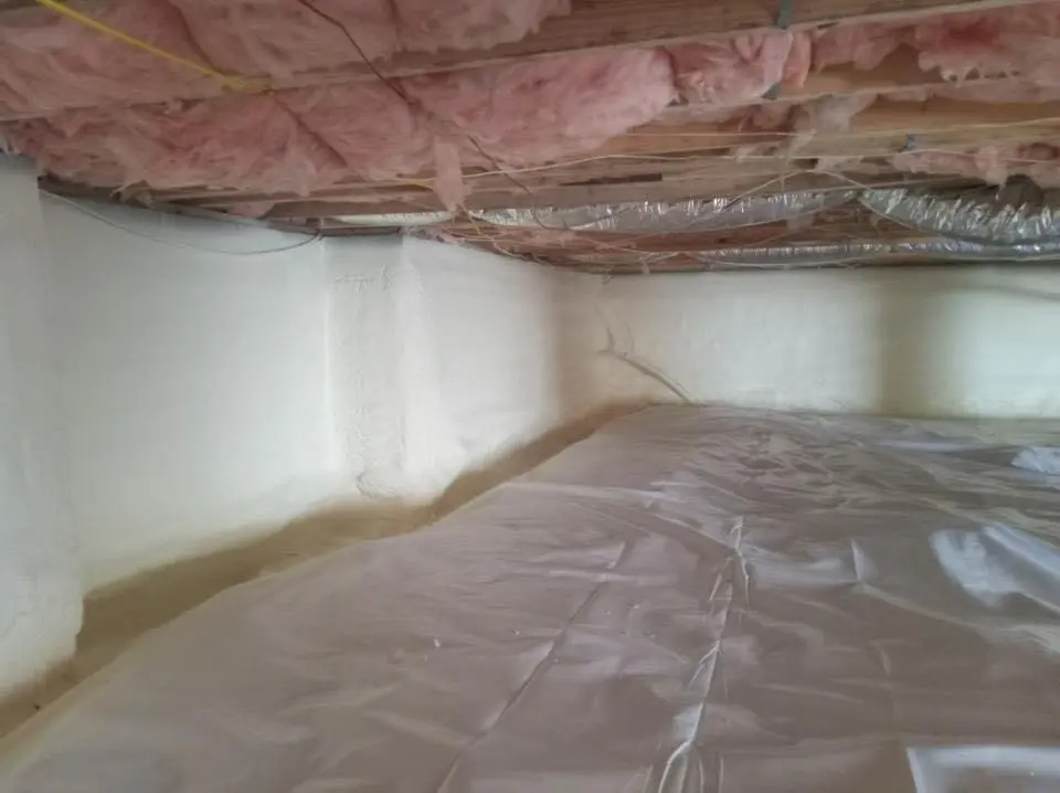 Crawl space encapsulation with closed-cell spray foam for Spray Foam Roofing in Montgomery